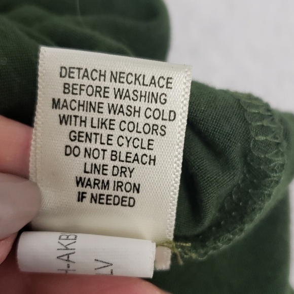 TRU Self Cold Shoulder Tunic Bell Sleeve Green EUC - Picture 8 of 12